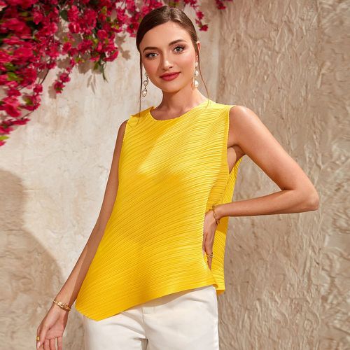 Top sans manches asymétrique plissé - SHEIN - Modalova