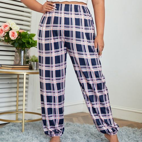 Bas de pyjama grandes tailles Casual Carreau - SHEIN - Modalova