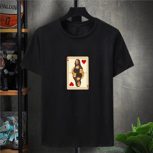 Homme T-shirt poker & figure - SHEIN - Modalova
