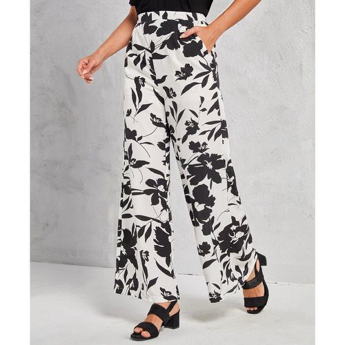 Pantalon ample à imprimé floral - SHEIN - Modalova