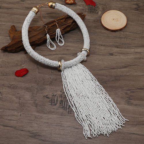 Collier perle à franges & Pendants d'oreilles - SHEIN - Modalova