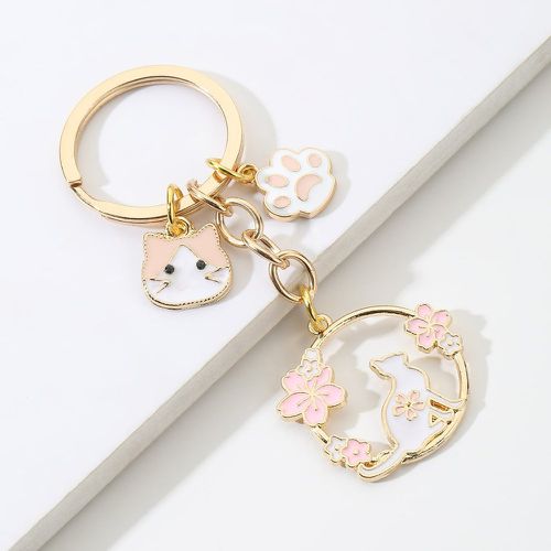 Porte-clés fleur et chat - SHEIN - Modalova