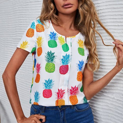 Blouse à imprimé ananas - SHEIN - Modalova