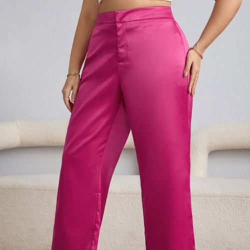 Pantalon ample ajouré en satin - SHEIN - Modalova