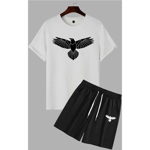 Short & T-shirt à imprimé aigle - SHEIN - Modalova