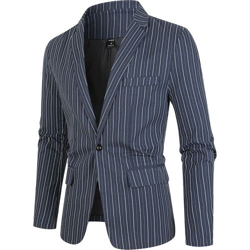 Homme Blazer à rayures à bouton - SHEIN - Modalova