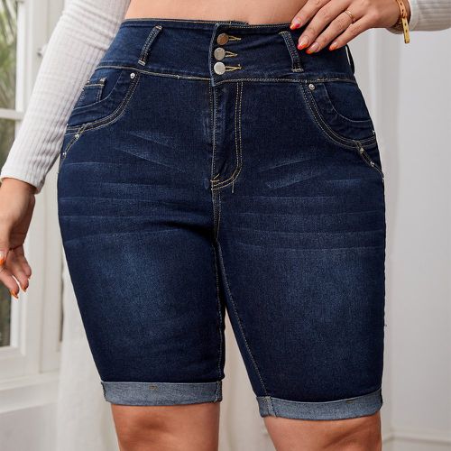 Short en jean taille haute - SHEIN - Modalova