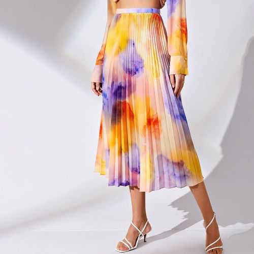 Jupe plissée tie dye - SHEIN - Modalova