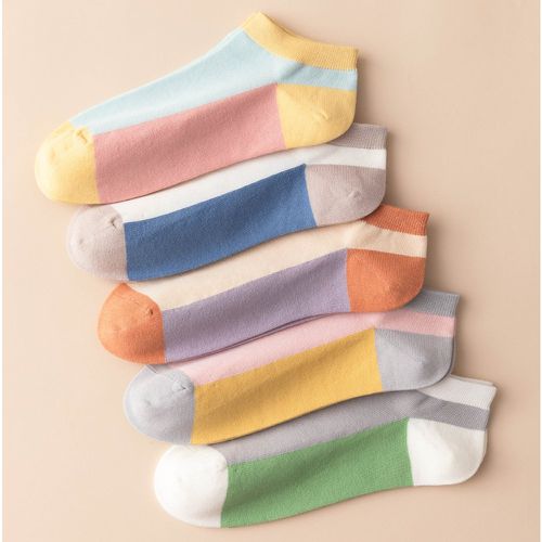 Paires Chaussettes à blocs de couleurs - SHEIN - Modalova