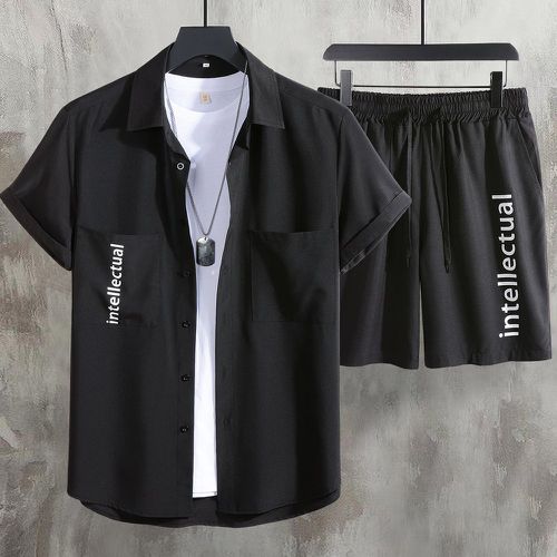 Chemise à lettres & Short à cordon(sans t-shirt) - SHEIN - Modalova