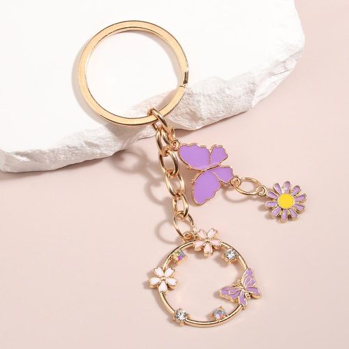 Porte-clés avec strass papillon & à fleur - SHEIN - Modalova