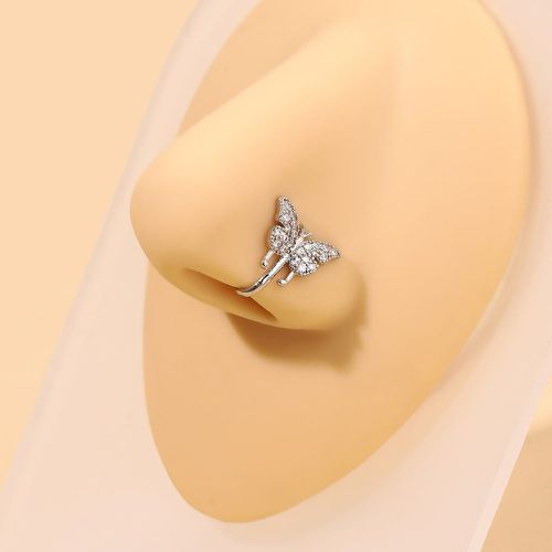 Piercing à nez avec zircone cubique à détail papillon - SHEIN - Modalova