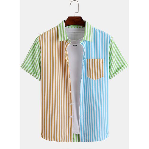 Chemise à rayures à blocs de couleurs (sans t-shirt) - SHEIN - Modalova