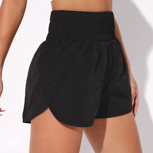 Short de sport taille élastique unicolore - SHEIN - Modalova