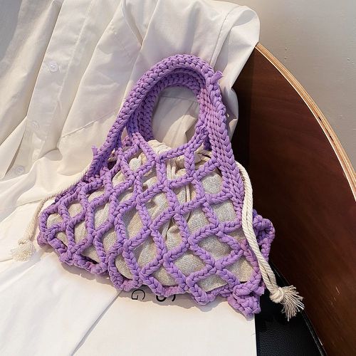 Sac en crochet ajouré design cordon - SHEIN - Modalova