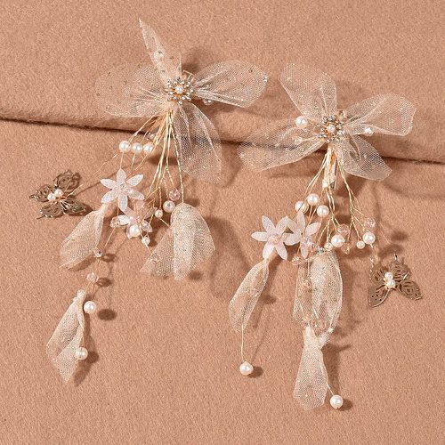 Pièces Épingle à cheveux fleur & à fausse perle de mariée - SHEIN - Modalova