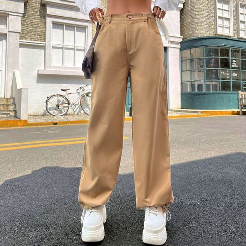 Pantalon ample taille haute à poche - SHEIN - Modalova