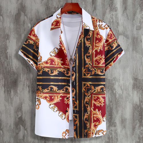 Chemise à imprimé foulard et aléatoire baroque à bouton (sans t-shirt) - SHEIN - Modalova