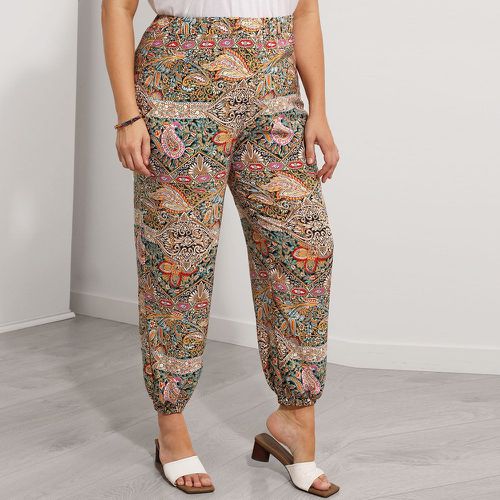 Pantalon carotte à imprimé fleuri - SHEIN - Modalova