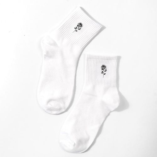 Chaussettes fleuri - SHEIN - Modalova