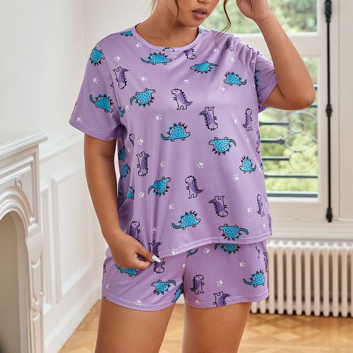 Ensemble de pyjama à imprimé dinosaure et patte - SHEIN - Modalova