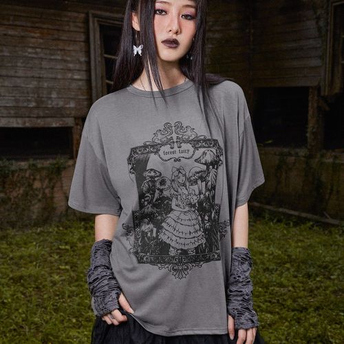 T-shirt champignon figure - SHEIN - Modalova
