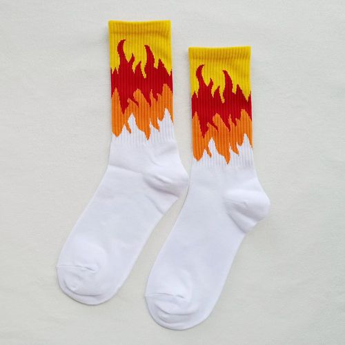 Chaussettes à motif de flamme - SHEIN - Modalova