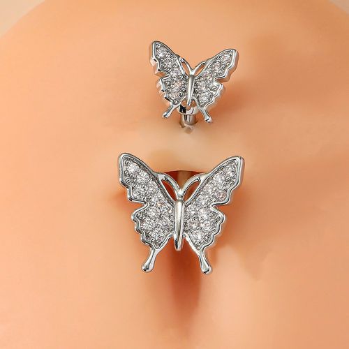 Anneau à nombril avec strass design papillon - SHEIN - Modalova