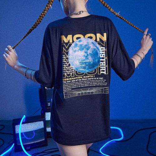 T-shirt oversize slogan planète - SHEIN - Modalova