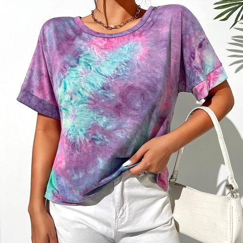 T-shirt tordu au dos tie dye - SHEIN - Modalova