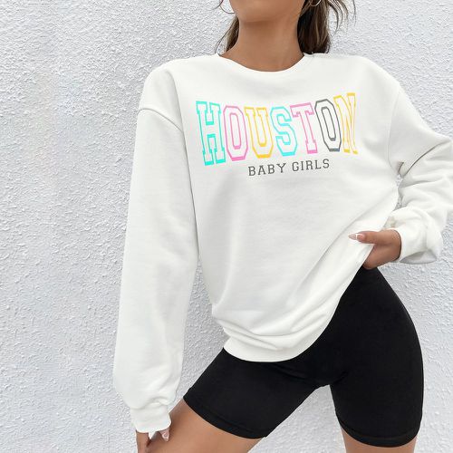 Sweat-shirt à lettres - SHEIN - Modalova