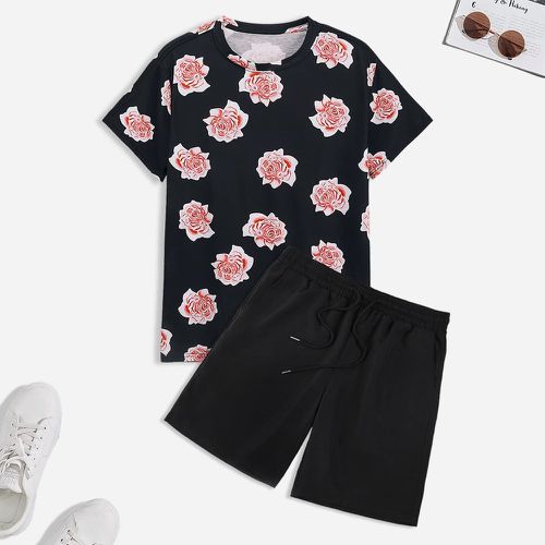 Short & T-shirt à imprimé floral - SHEIN - Modalova