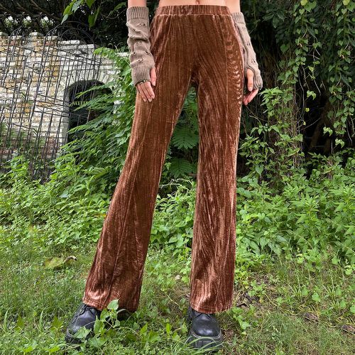 Pantalon grunge taille haute en velours - SHEIN - Modalova
