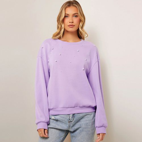 Sweat-shirt à perles - SHEIN - Modalova