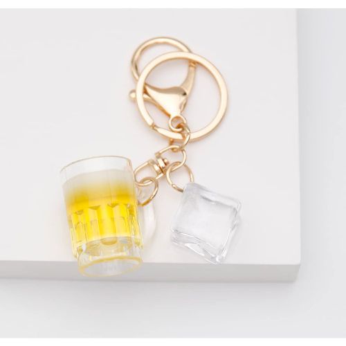 Porte-clés à breloque glace cube et coupe bière - SHEIN - Modalova