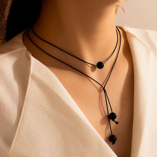 Collier avec pendentif à perles multicouche - SHEIN - Modalova