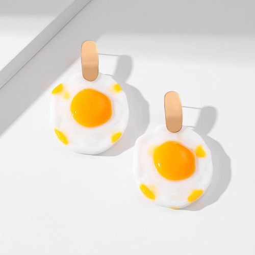 Clous d'oreilles à détail œuf au plat - SHEIN - Modalova