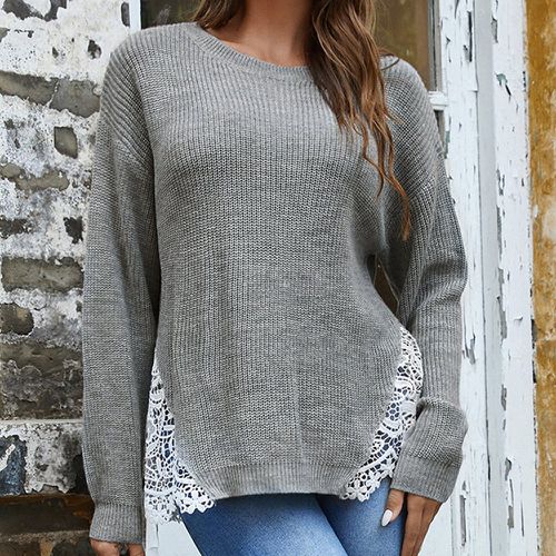 Pull en dentelle - SHEIN - Modalova