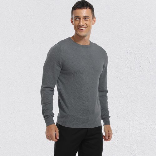 Homme Pull unicolore col rond - SHEIN - Modalova