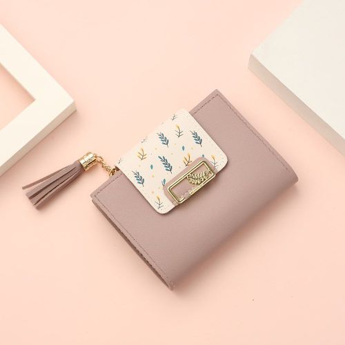 Petit portefeuille avec plante et franges - SHEIN - Modalova