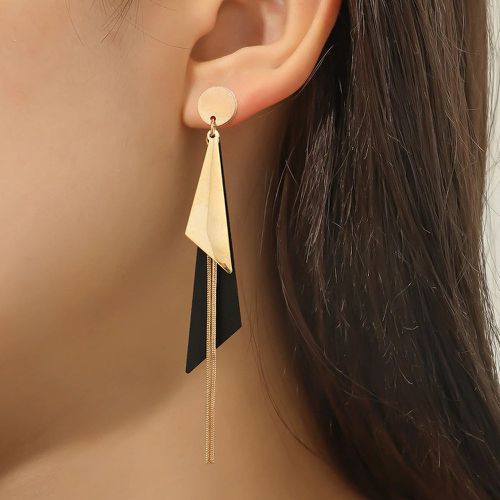 Pendants d'oreilles triangulaire & à franges en métal - SHEIN - Modalova
