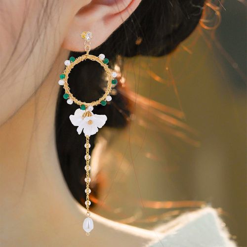 Pendants d'oreilles à fausse perle à fleur - SHEIN - Modalova