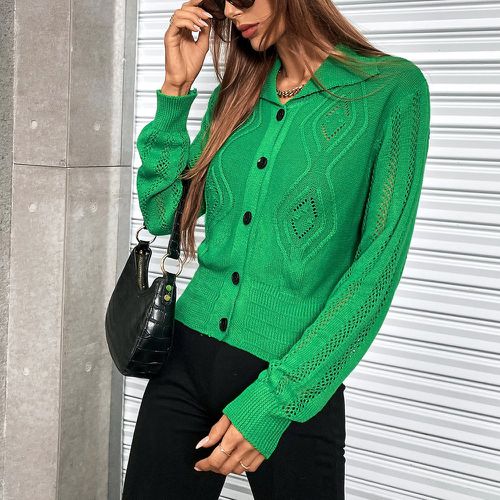 Cardigan à bouton en maille - SHEIN - Modalova