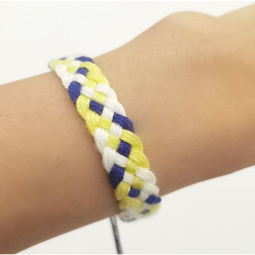 Bracelet tressé à blocs de couleurs - SHEIN - Modalova