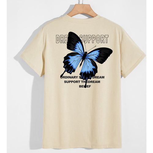 T-shirt à motif de papillon - SHEIN - Modalova