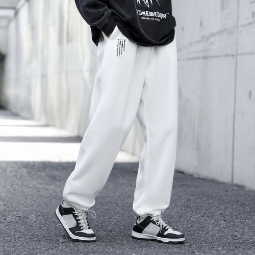 Pantalon de survêtement japonais à motif caractère à cordon - SHEIN - Modalova