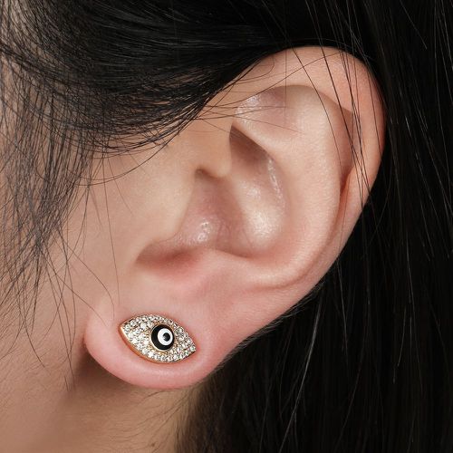 Clous d'oreilles zircone cubique à designs yeux - SHEIN - Modalova