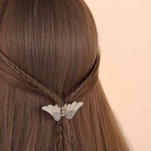 Griffe à cheveux à strass et fausses perles design aile - SHEIN - Modalova