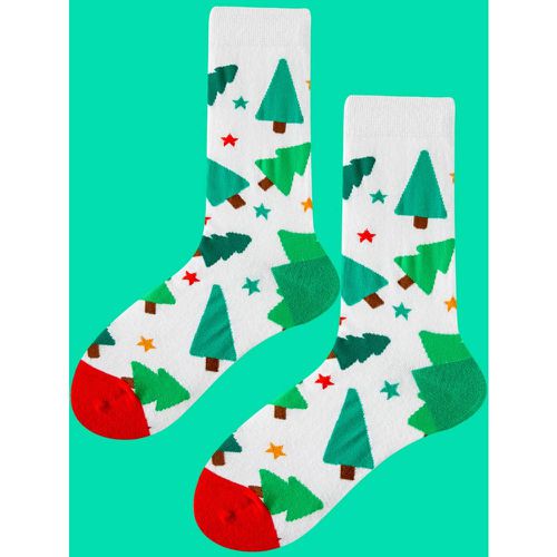 Chaussettes à motif étoile et arbre de Noël - SHEIN - Modalova