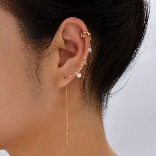 Boucles d'oreilles enfileur zircone cubique - SHEIN - Modalova